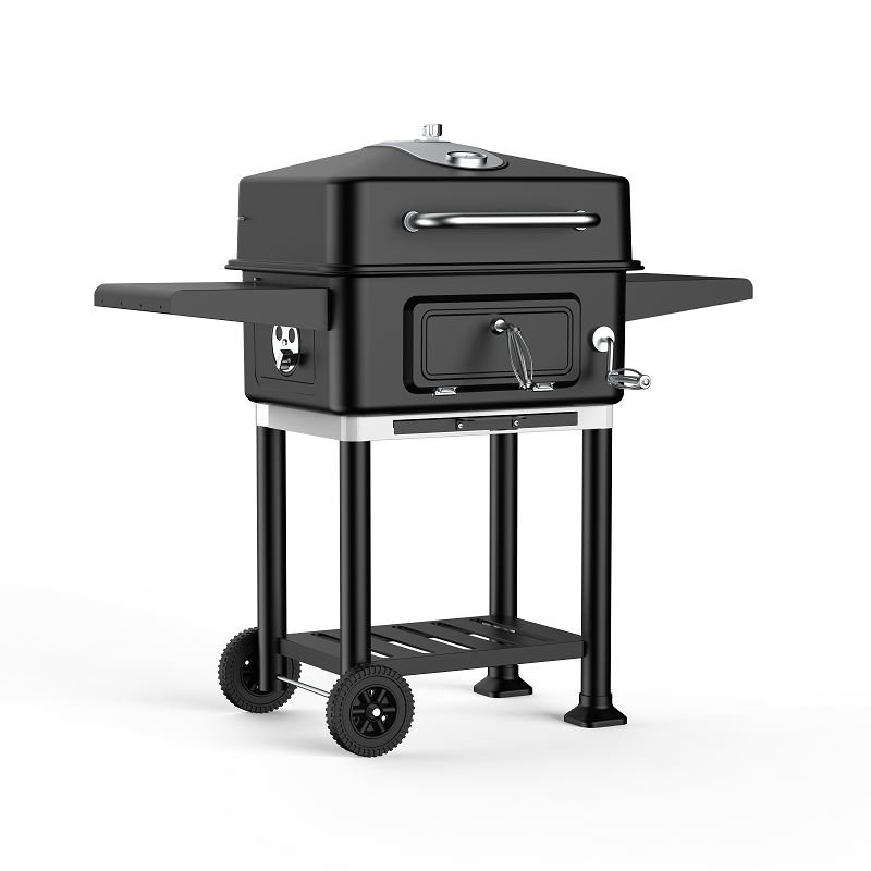 manufacturer Free Assemble Integrate Large Trolley Foldable Outdoor Charcoal BBQ Grills For Patio Garden