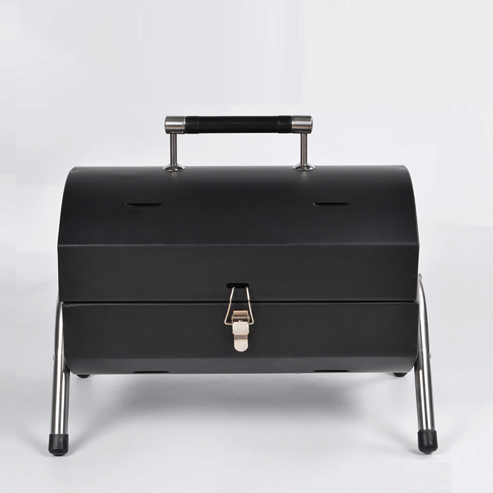 outdoor picnic used barbecue portable folding barrel portable bbq charcoal grill