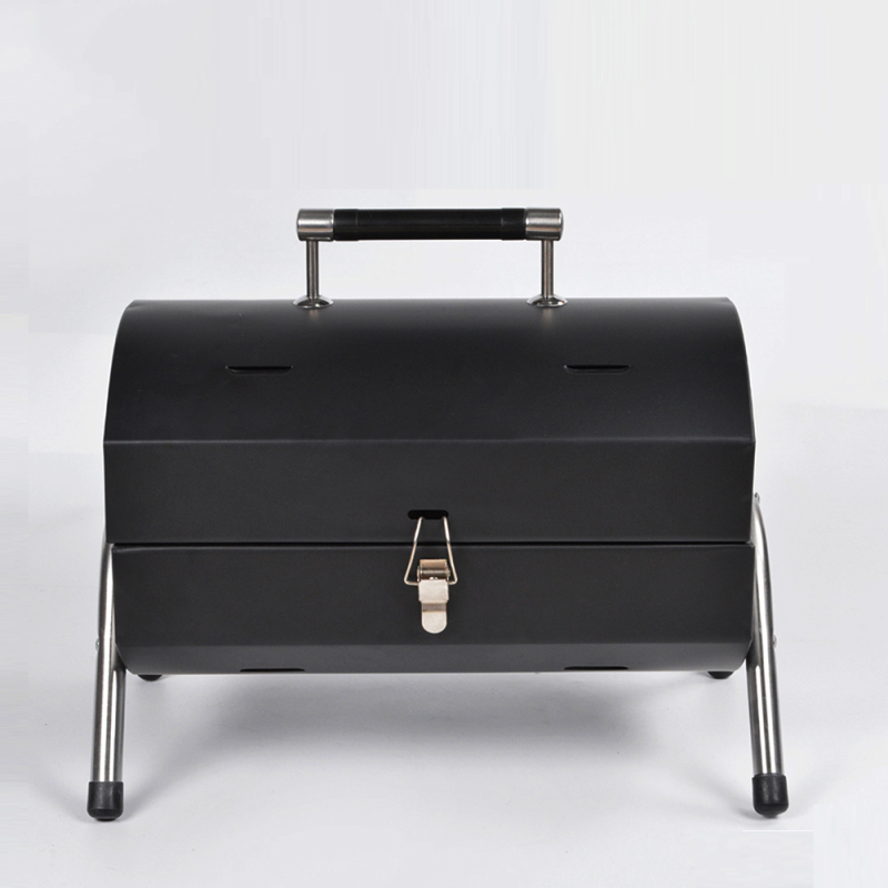 outdoor picnic used barbecue portable folding barrel portable bbq charcoal grill