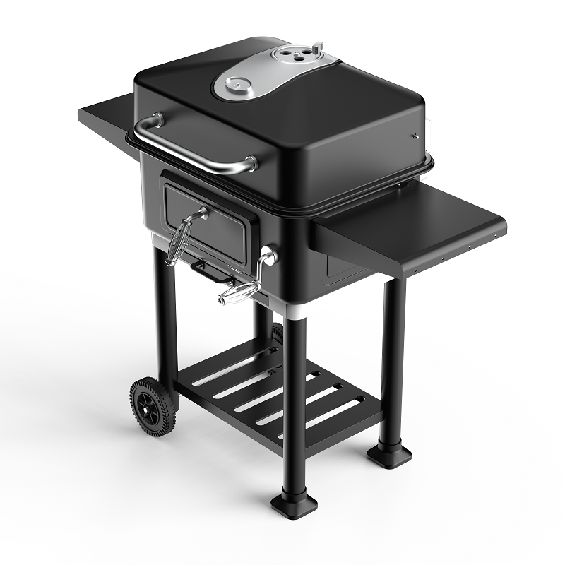 manufacturer Free Assemble Integrate Large Trolley Foldable Outdoor Charcoal BBQ Grills For Patio Garden