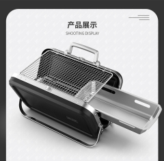 Small mini iron powder spraying black barbecue oven box and bag portable design for outdoor use, suitable for 1-3 people