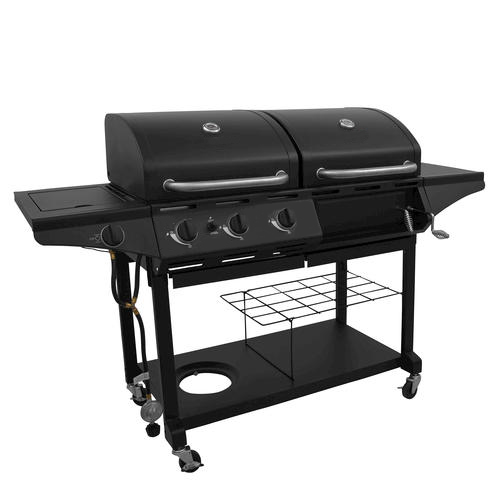 2 in 1 Charcoal&gas Combo Barbecue BBQ Gas Grills with Large Capacity Cooking Area for Cooking Appliance