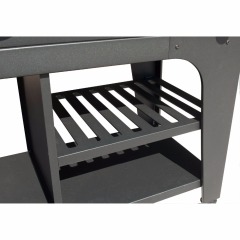 Custom Trolley Movable Commricial Charcoal and Gas BBQ Barbecue Combo Grill For