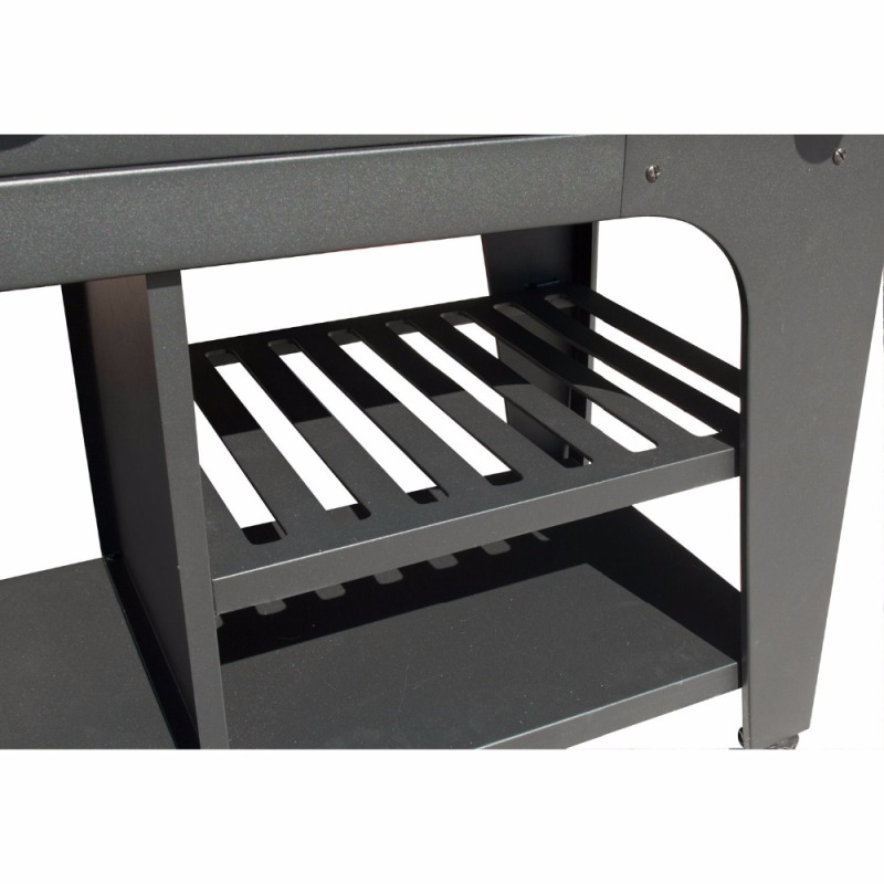 Custom Trolley Movable Commricial Charcoal and Gas BBQ Barbecue Combo Grill For