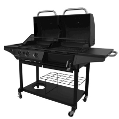 2 in 1 Charcoal&gas Combo Barbecue BBQ Gas Grills with Large Capacity Cooking Area for Cooking Appliance