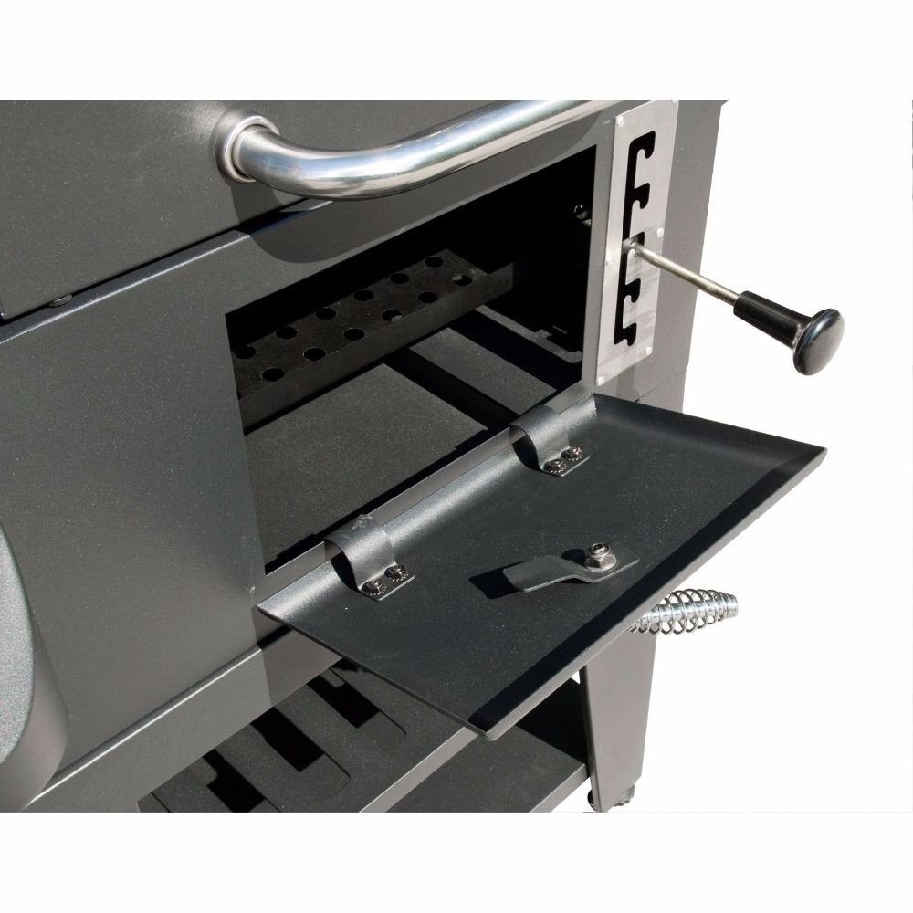 Custom Trolley Movable Commricial Charcoal and Gas BBQ Barbecue Combo Grill For