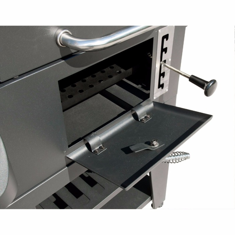 Custom Trolley Movable Commricial Charcoal and Gas BBQ Barbecue Combo Grill For