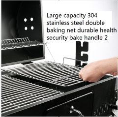 High Quality Trolley Bbq Barbecue Smoker Grill Commercial Outdoor Party Stainless Steel Charcoal Grill Smoker