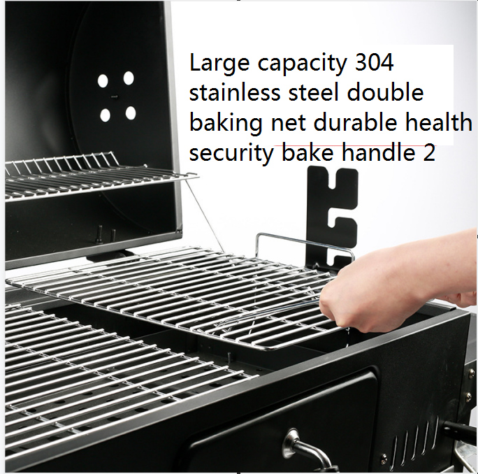 High Quality Trolley Bbq Barbecue Smoker Grill Commercial Outdoor Party Stainless Steel Charcoal Grill Smoker