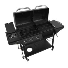 2 in 1 Charcoal&gas Combo Barbecue BBQ Gas Grills with Large Capacity Cooking Area for Cooking Appliance