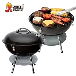 New Arrival Outdoor Camping Kitchen Portable Apple Shape Table Grill Stainless Steel Charcoal BBQ Grills