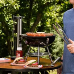 New Arrival Outdoor Camping Kitchen Portable Apple Shape Table Grill Stainless Steel Charcoal BBQ Grills
