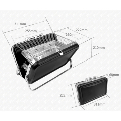 Easy Cleaned Mini Outdoor Barbecue Grill Stainless Steel Folding Portable Charcoal BBQ Grills