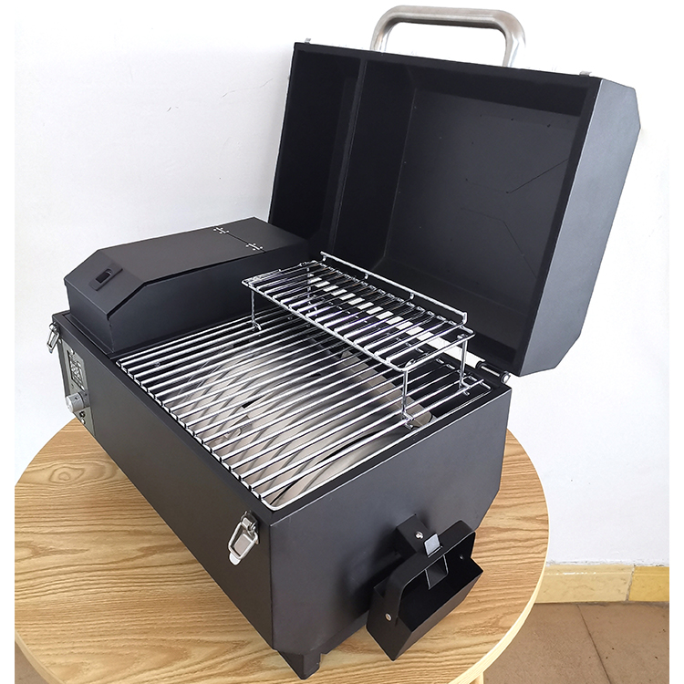 Portable Multifunctional 8 In 1 Outdoor Rotating Barbecue BBQ Grills Iron Powder Coating Wood Pellet Grill