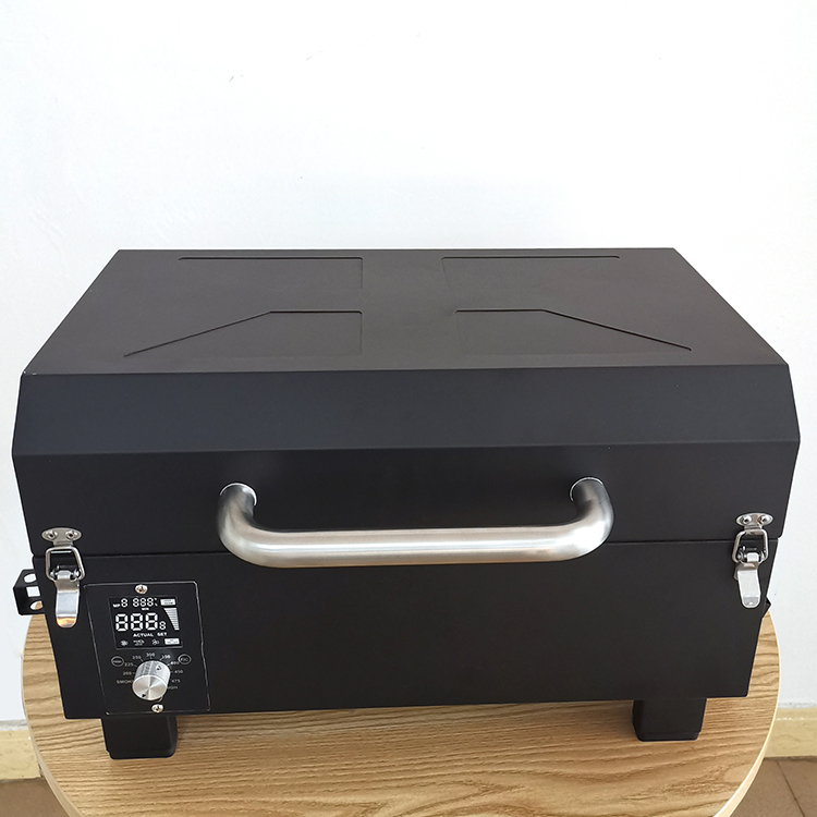 Portable Multifunctional 8 In 1 Outdoor Rotating Barbecue BBQ Grills Iron Powder Coating Wood Pellet Grill