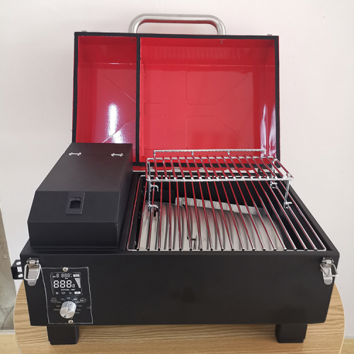 Portable Multifunctional 8 In 1 Outdoor Rotating Barbecue BBQ Grills Iron Powder Coating Wood Pellet Grill