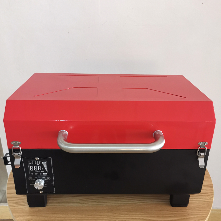 Portable Multifunctional 8 In 1 Outdoor Rotating Barbecue BBQ Grills Iron Powder Coating Wood Pellet Grill