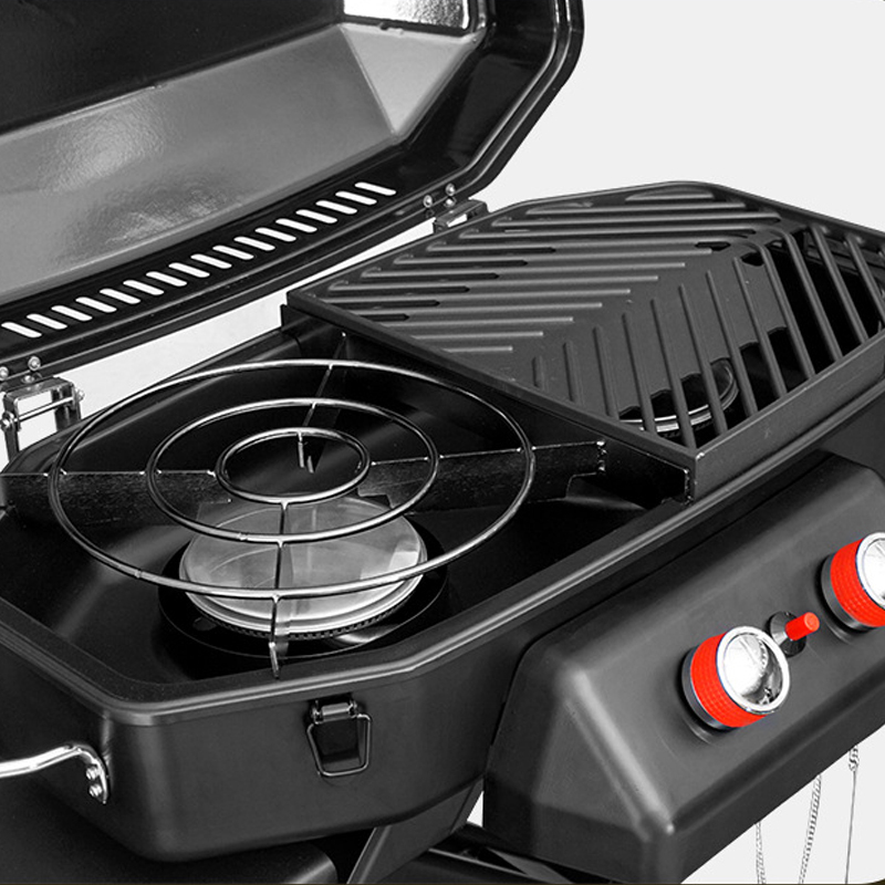 High Durability Outdoor Garden Home Party Bbq Steel Iron Black Propane Gas Barbecue Grill