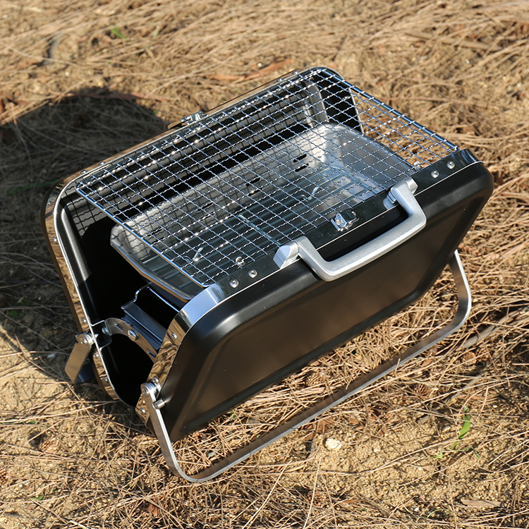 Easy Cleaned Mini Outdoor Barbecue Grill Stainless Steel Folding Portable Charcoal BBQ Grills
