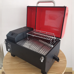 Portable Multifunctional 8 In 1 Outdoor Rotating Barbecue BBQ Grills Iron Powder Coating Wood Pellet Grill
