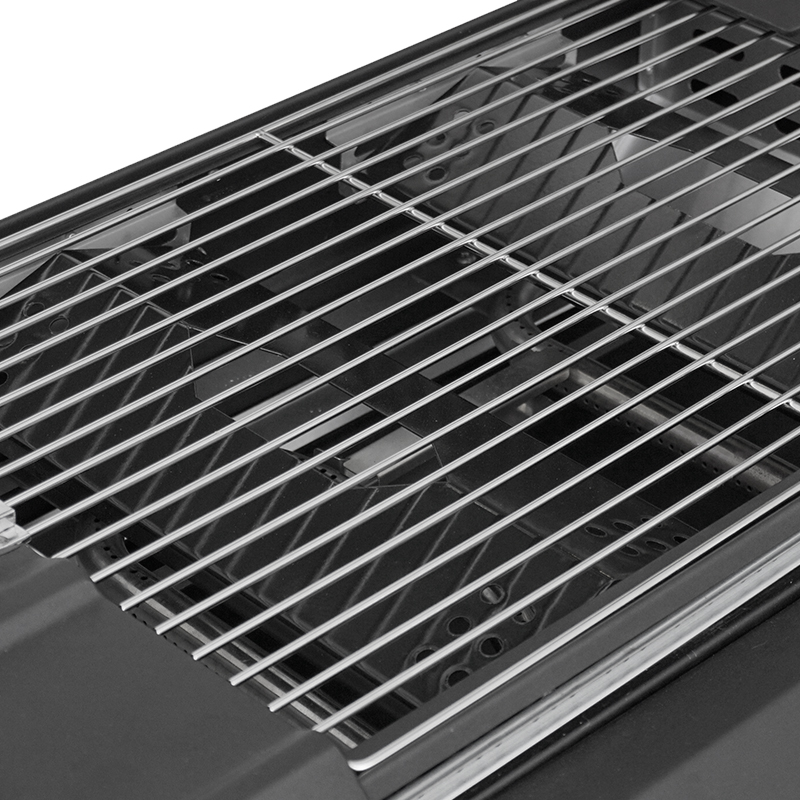 Newest Arrival Outdoor Folding Bbq Black 0.8mm Thickness Propane Butane Gas Barbecue Grills
