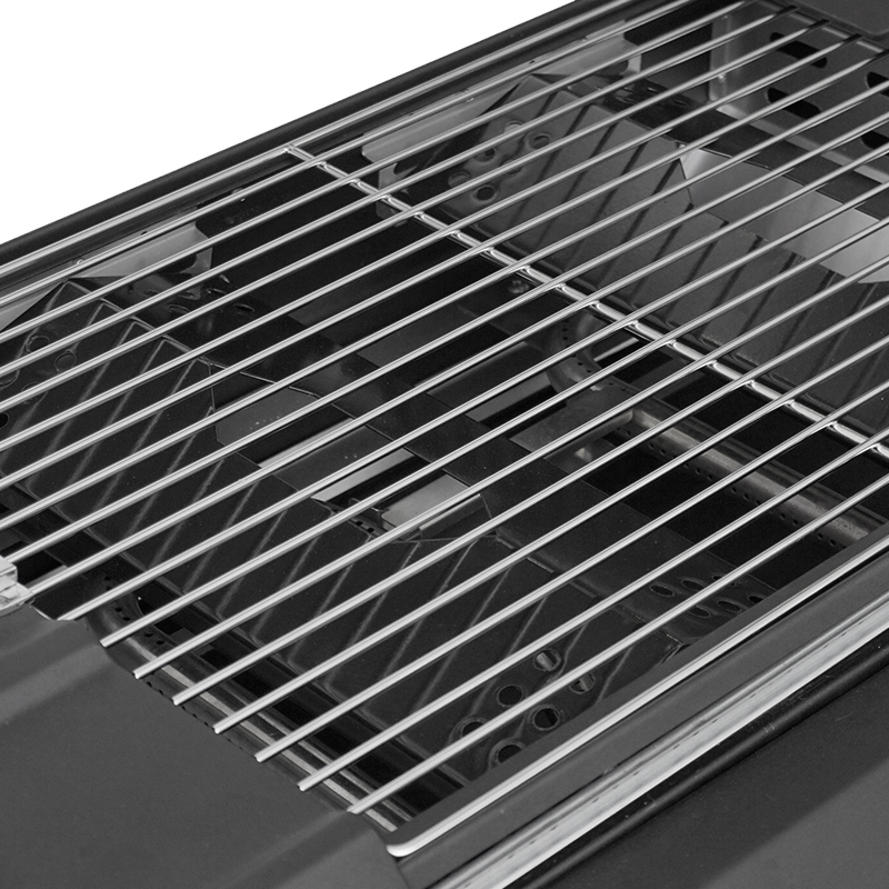 Newest Arrival Outdoor Folding Bbq Black 0.8mm Thickness Propane Butane Gas Barbecue Grills