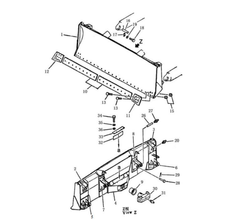 Shantui SD16 Parts Blade Edge Cutting 16Y-80-00019