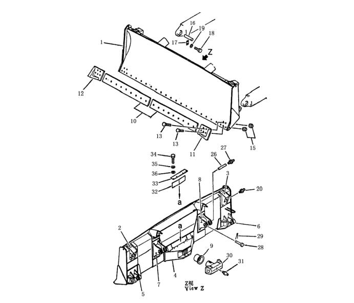 Shantui SD16 Straight Tilt Blade Assembly 16Y-80-00000