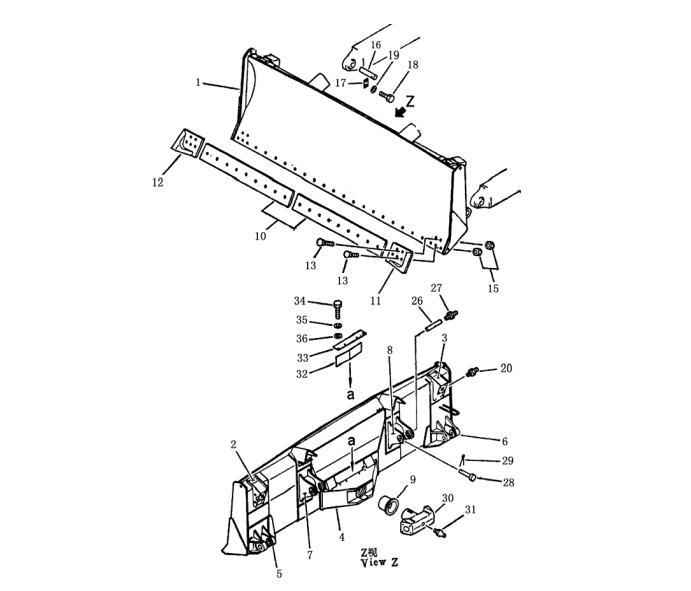 Shantui SD16 Straight Tilt Blade Assembly 16Y-80-00000