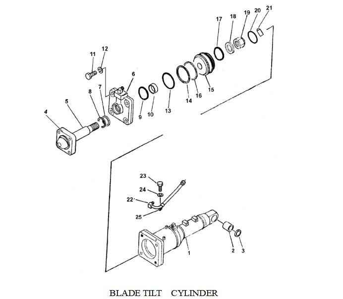 Shantui SD16 Parts Tilt cylinder 16Y-63-13000