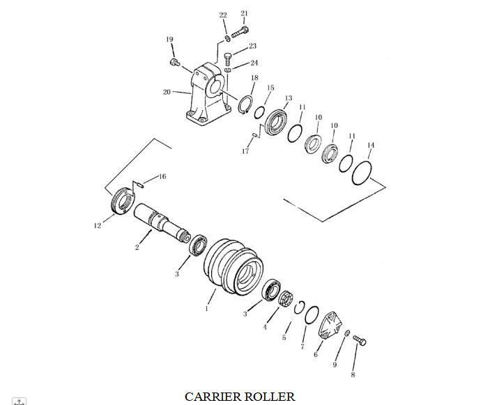 Shantui SD16 Parts Carrier roller Assy 16Y-40-06000