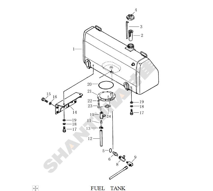 Shantui SD22 Parts Fuel Tank Cap 16Y-04C-02000