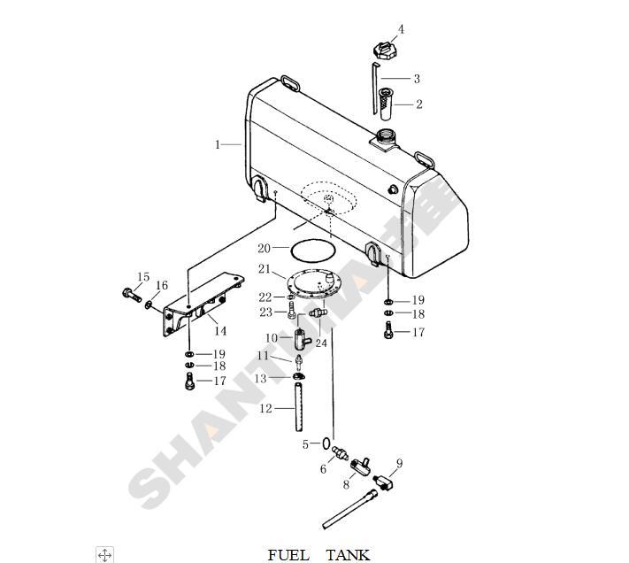 Shantui SD22 Parts Fuel Tank Cap 16Y-04C-02000