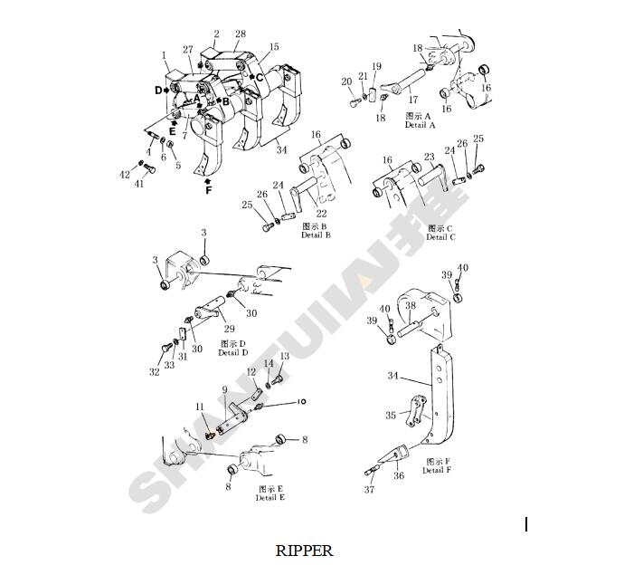 Shantui SD22 Parts Tooth Top 175-78-31230