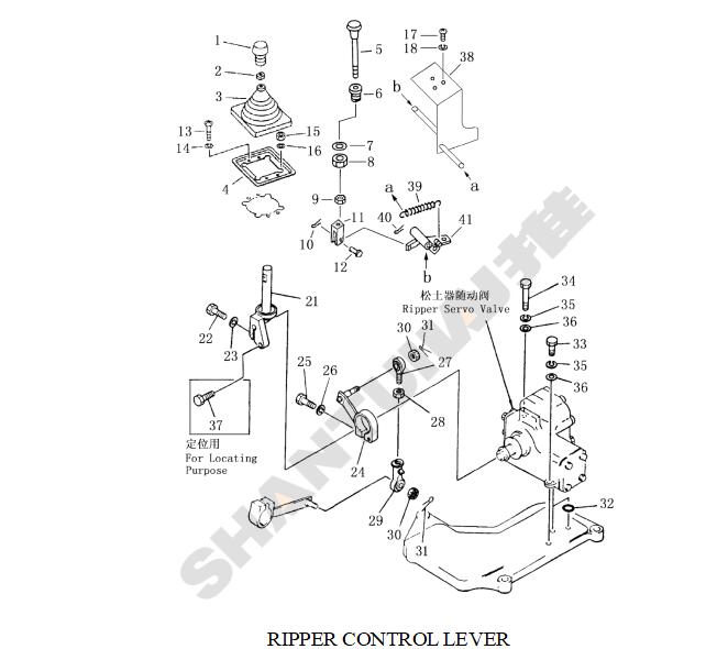 Shantui SD22 Parts Handle 16Y-86C-11000