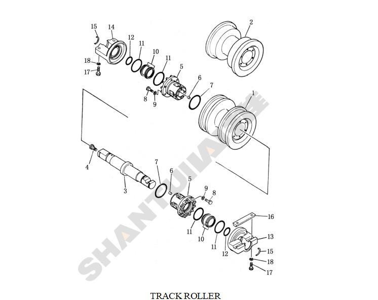 Shantui SD22 Single Flange Track Roller Assy 155-30-00124