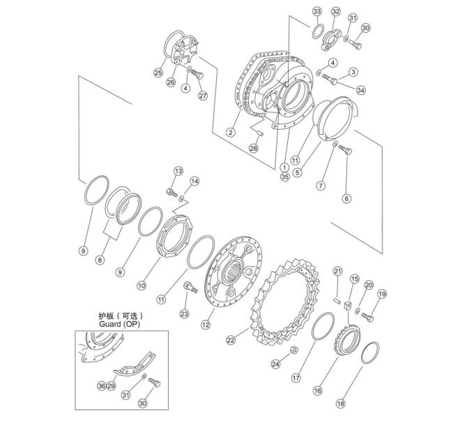 Shantui SD16 Sprocket Tooth Block Segment 16Y-18-00049,16Y-18-00014