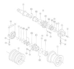 Shantui SD32 Single Flange Track Roller Assembly 175-30-00486 178-30-16113