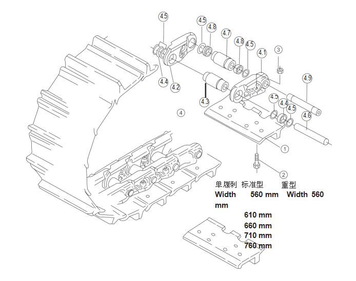 Shantui SD32 Track Assembly 710mm 8228-MC-411711 228MC-41171