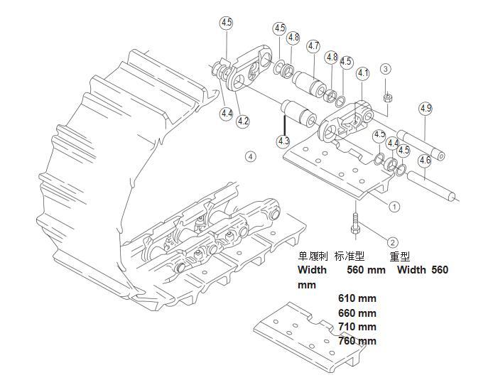 Shantui SD32 Track Assembly 660mm 8228-MC-411661 228MC-41166