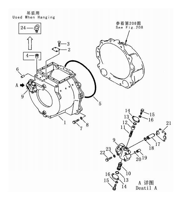 Shantui SD23 Transmission Case 154-15-41110