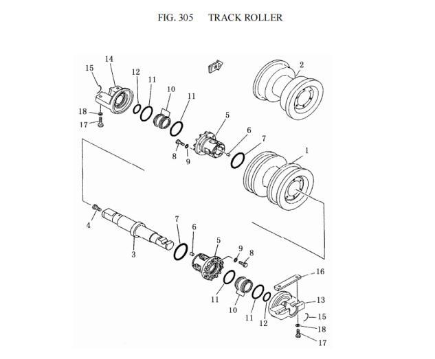 Shantui SD23 Single Flange Track Roller Assy 155-30-00128 150-30-25115