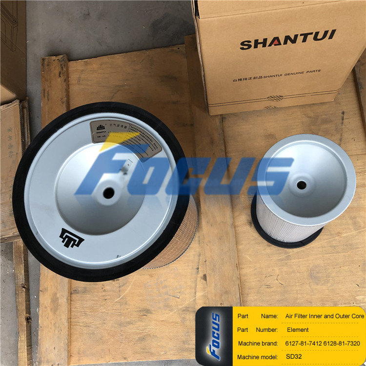 Shantui SD32 Air Filter Inner and Outer Core Element 6127-81-7412 6128-81-7320