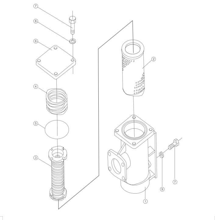 Shantui SD32 Coarse Strainer Assembly 17-49-22101