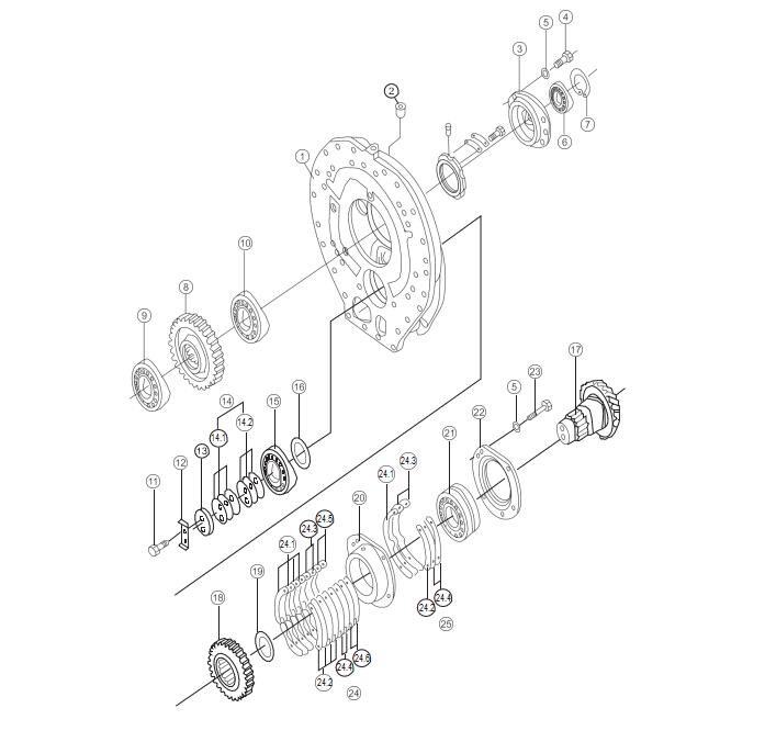 Shantui SD32 Transmission Housing Body (Rear) 175-15-43116 175-15-43152