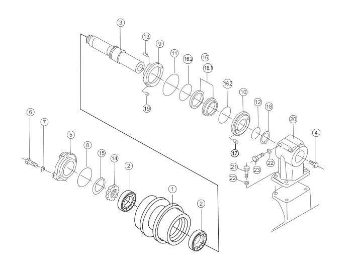 Shantui SD32 Carrier Roller Assembly 175-30-00513 175-30-45110A