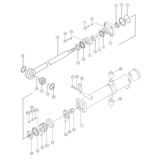 Shantui SD32 Lifting Cylinder Assy L.H.and R.H. 171-62-01000 171-62-02000