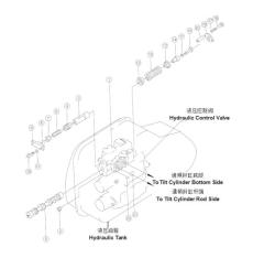 Shantui SD32 Tilt Cylinder Control Valve Assembly 701-41-11006 701-41-31320