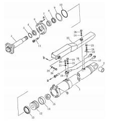 Shantui SD23 Bulldozer Blade Tilt Cylinder Assy 154-63-X2070