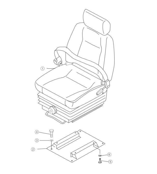 Shantui SD32 Operator's Seat 23Y-53B-10000